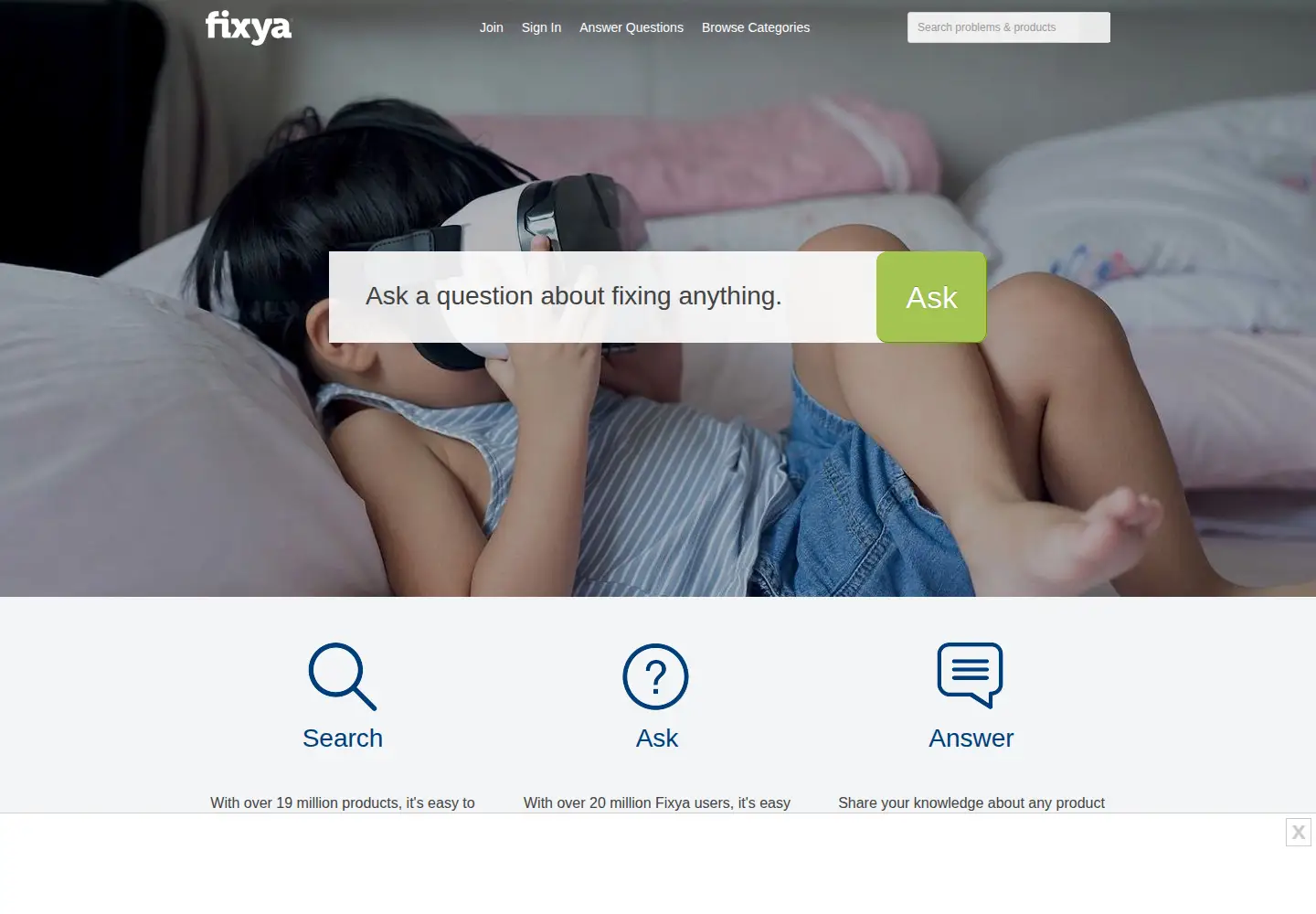 Screenshot of fixya.com