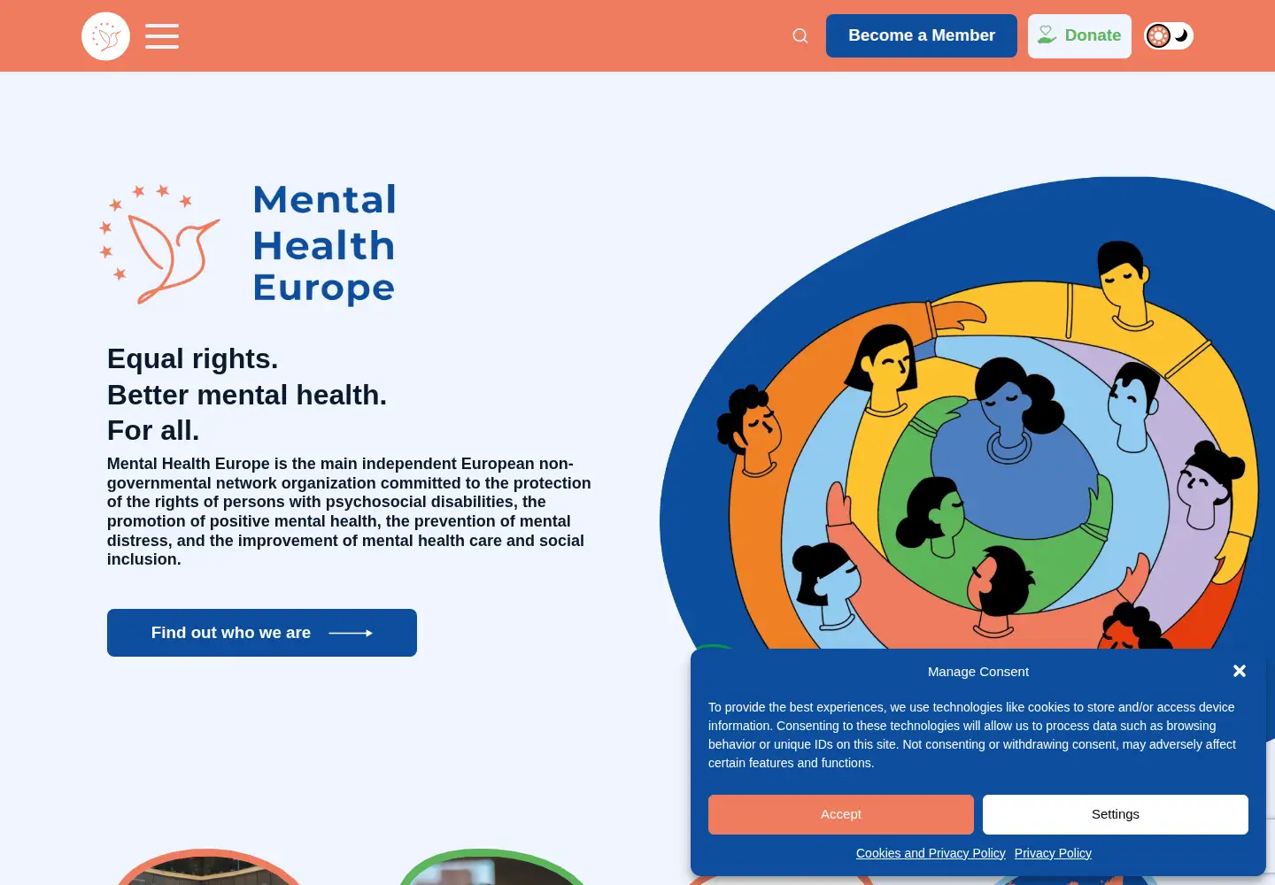 Screenshot of mentalhealtheurope.org