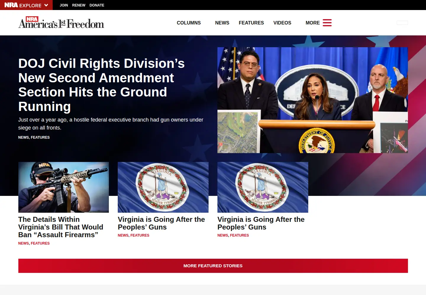 Screenshot of americas1stfreedom.org