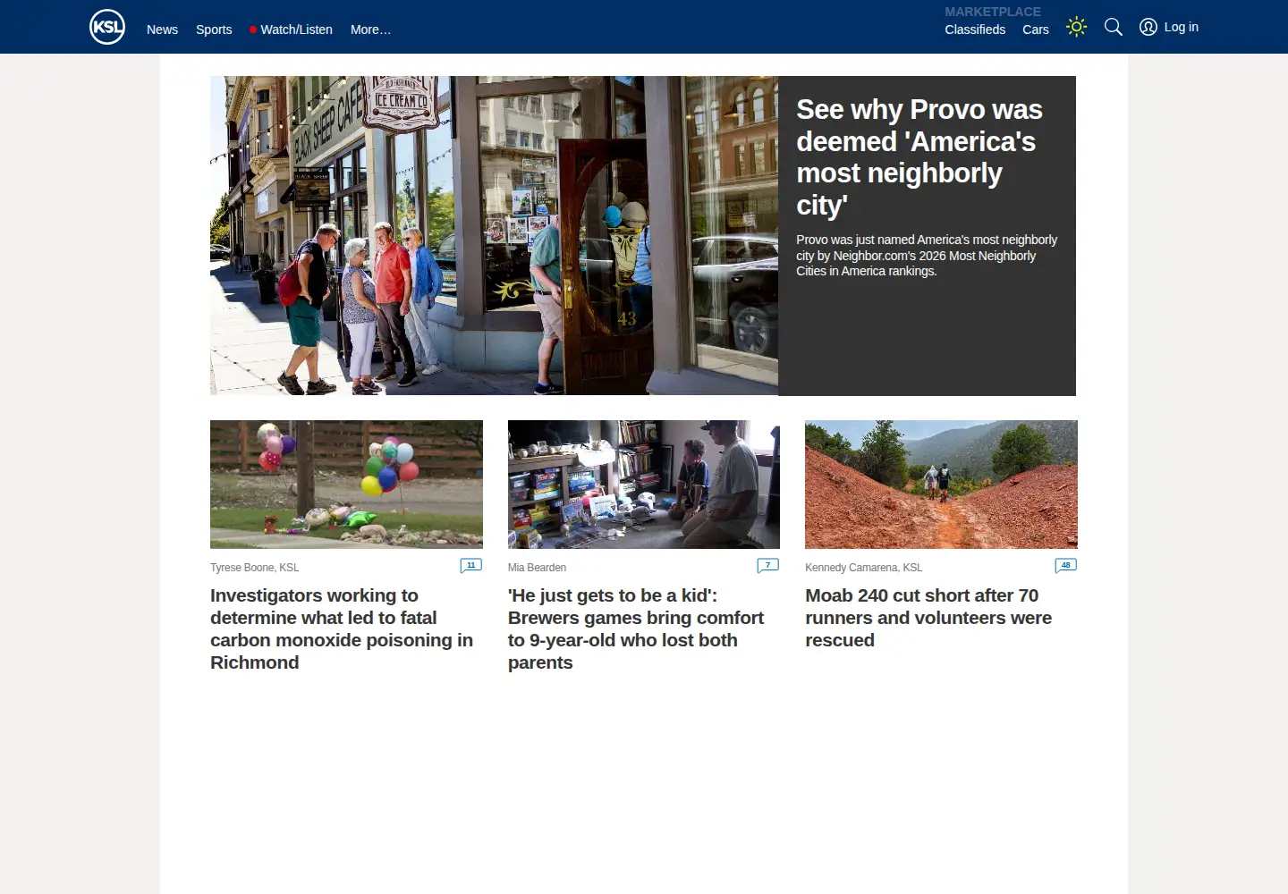 Screenshot of ksltv.com
