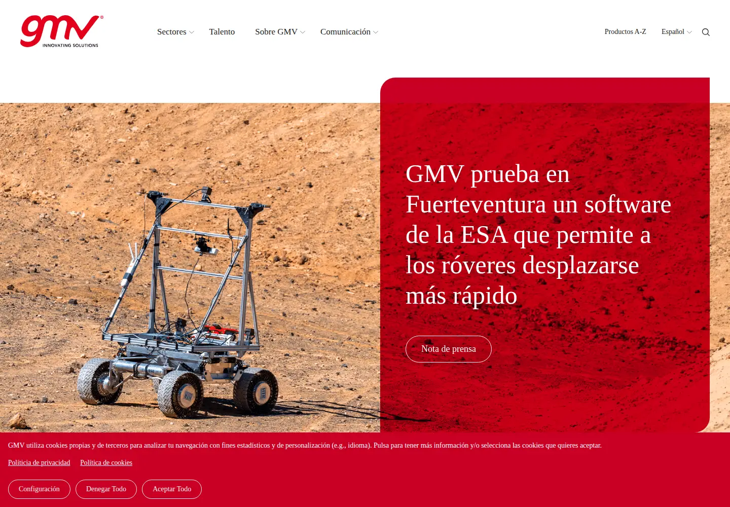Screenshot of gmv.com