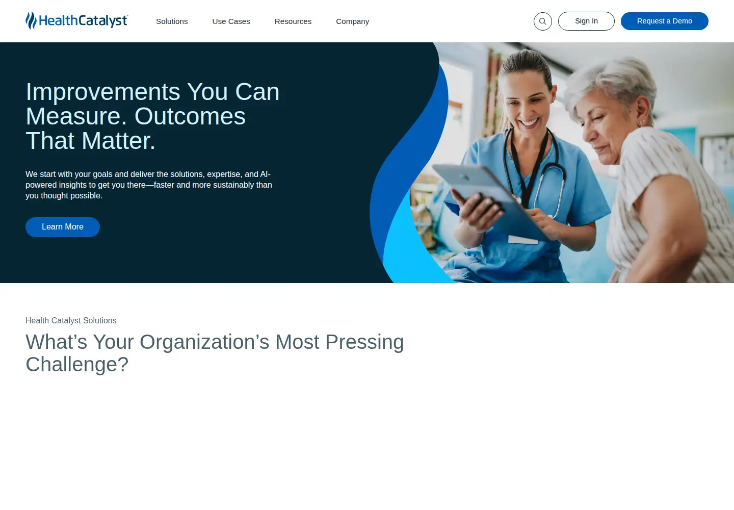 Screenshot of healthcatalyst.com