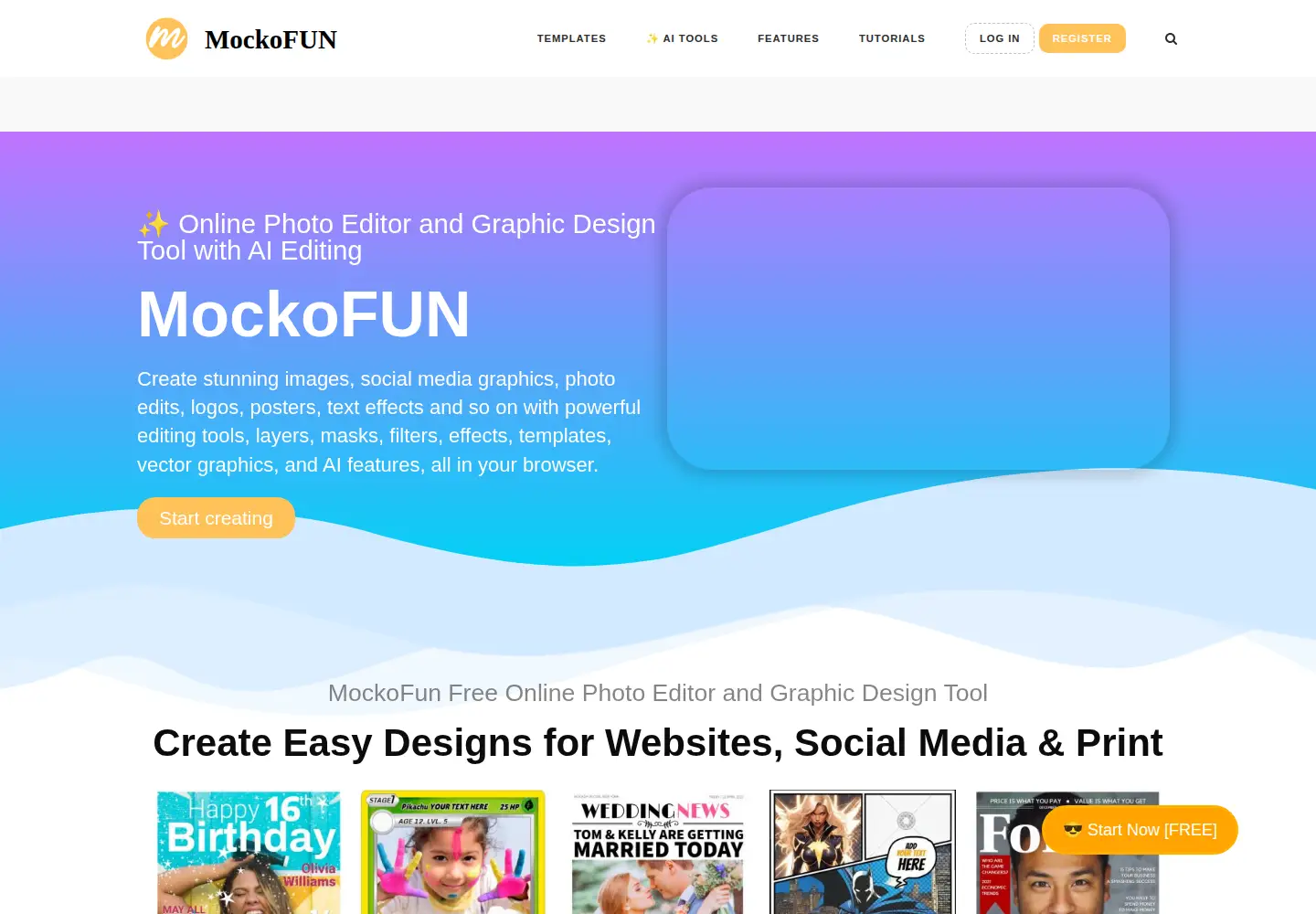 Screenshot of mockofun.com