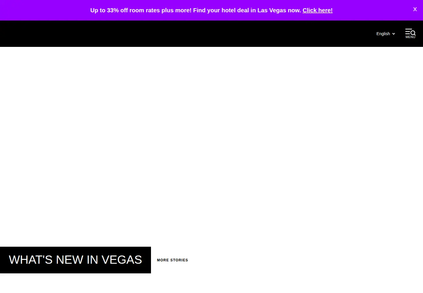 Captured homepage of visitlasvegas.com in the current scan