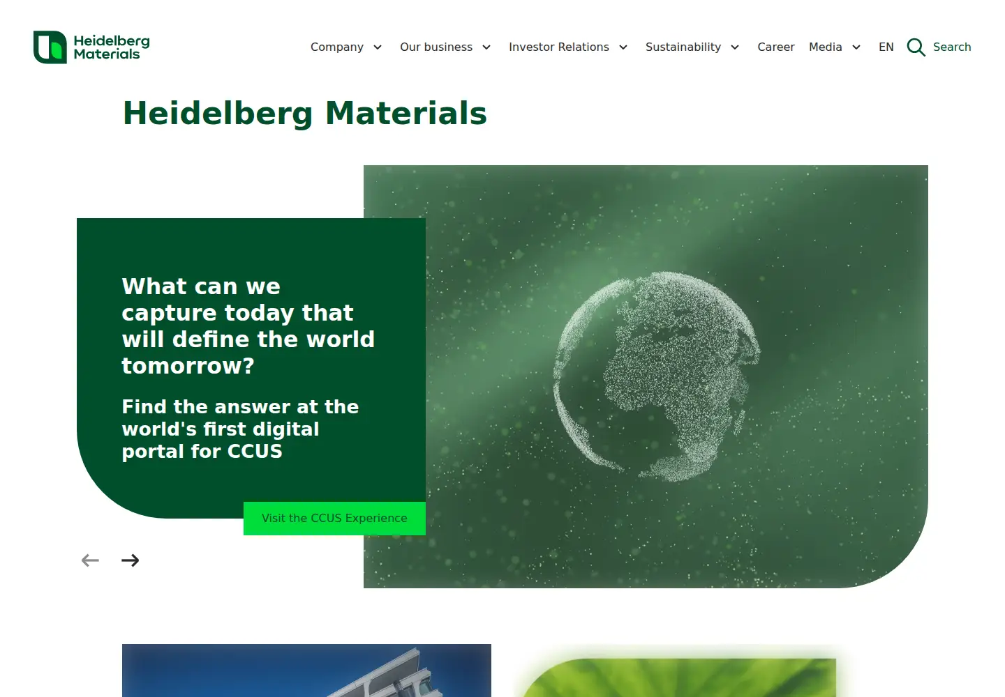 Screenshot of heidelbergcement.com