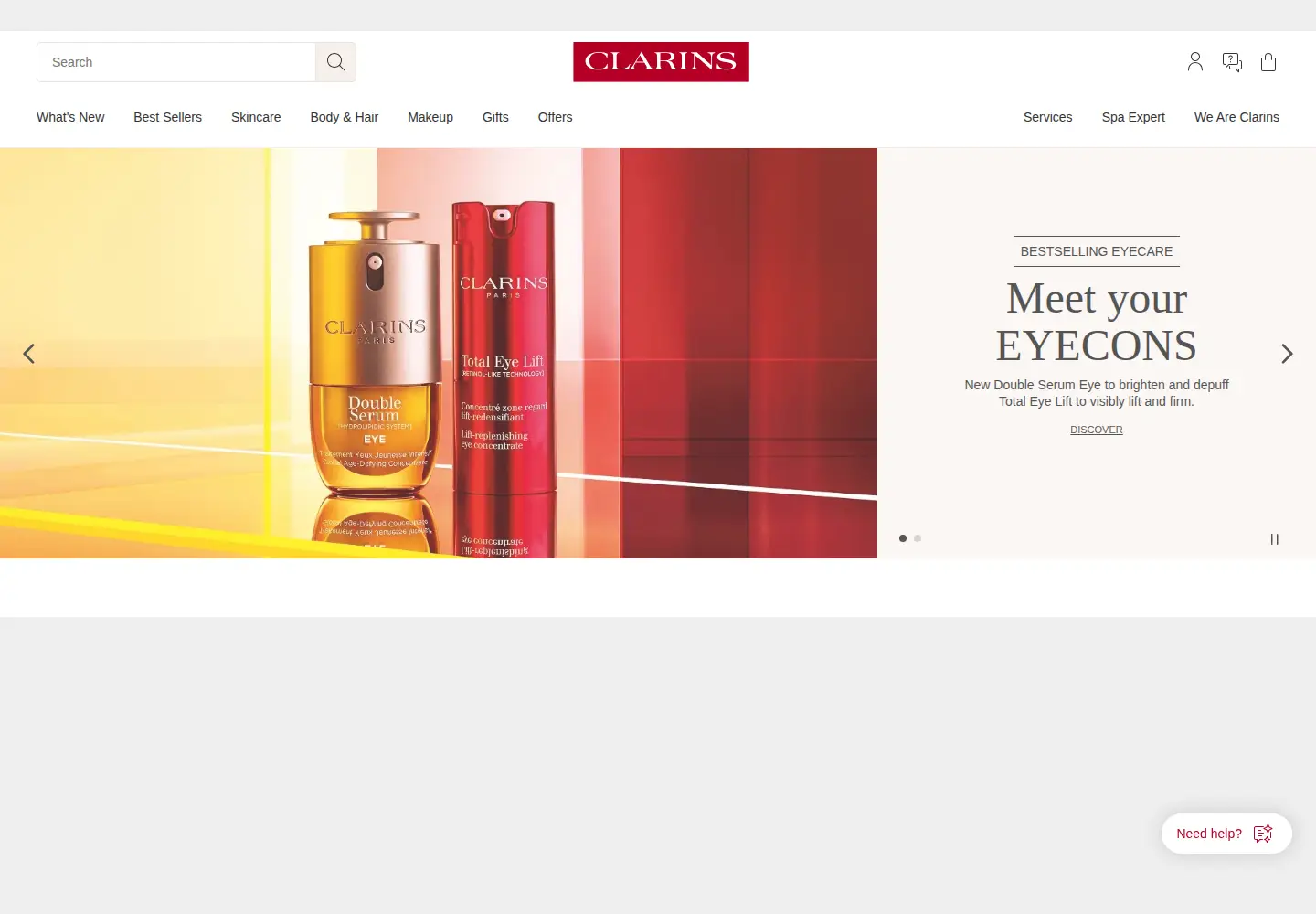 Screenshot of clarinsusa.com