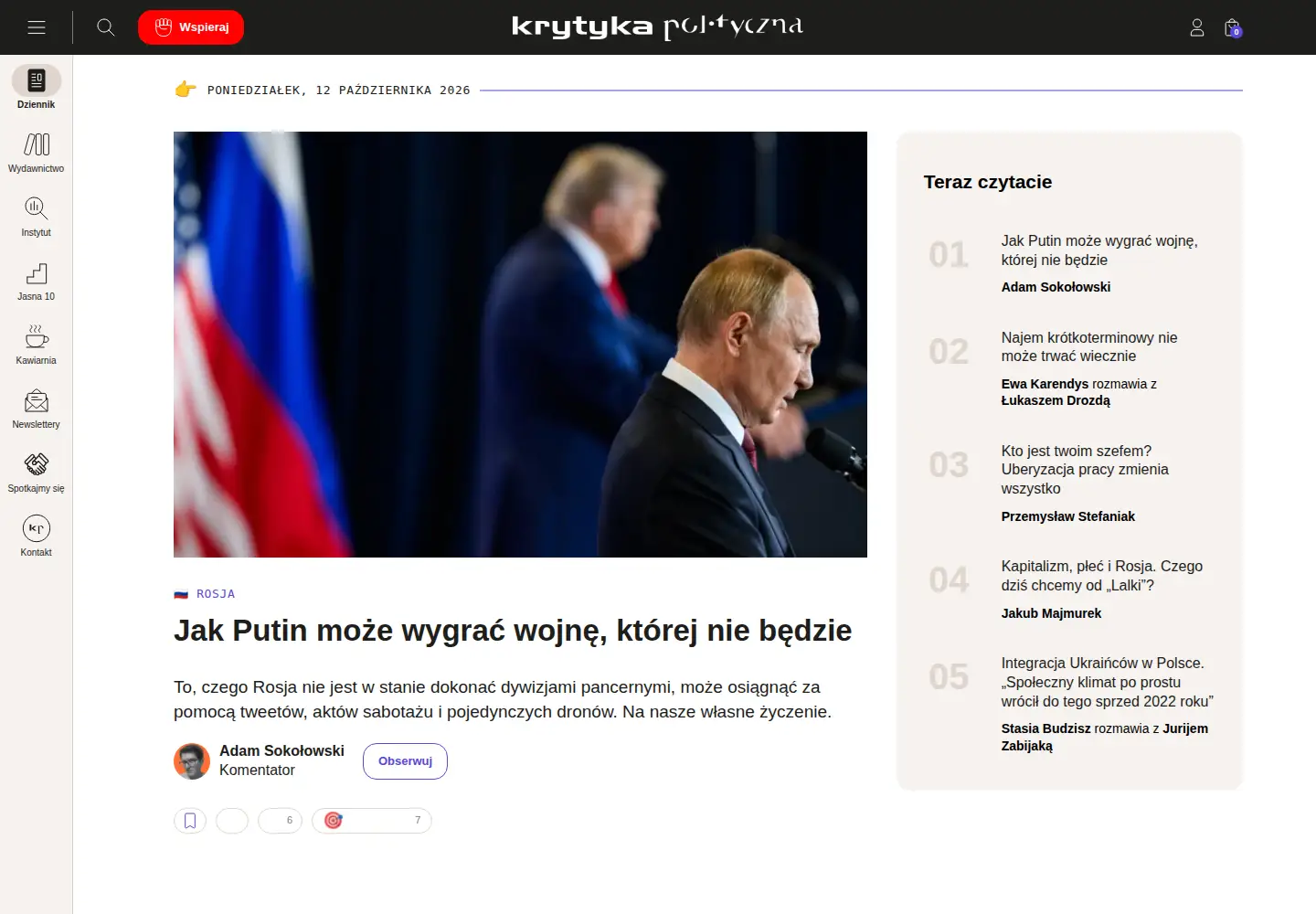 Screenshot of krytykapolityczna.pl
