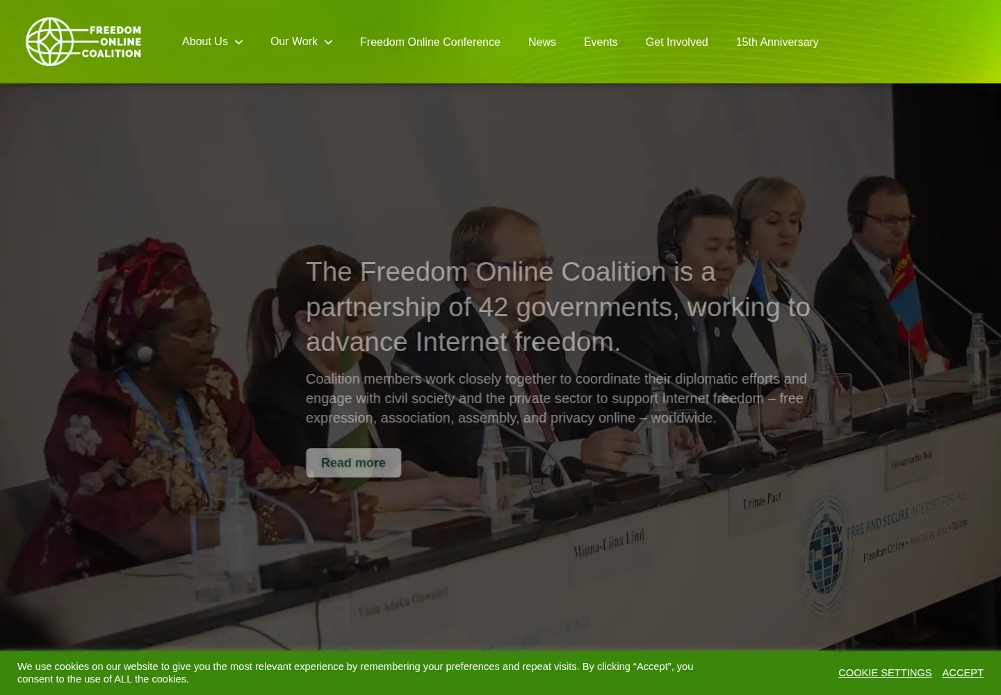 Screenshot of freedomonlinecoalition.com