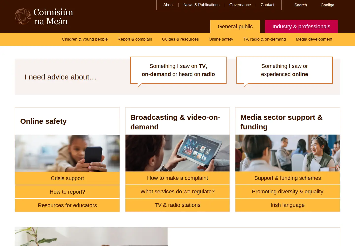 Captured homepage of cnam.ie in the current scan