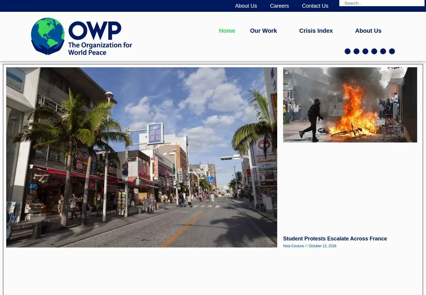 Captured homepage of theowp.org in the current scan