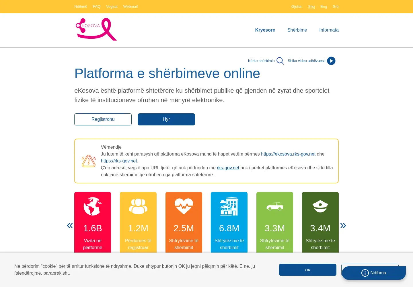 Screenshot of rks-gov.net