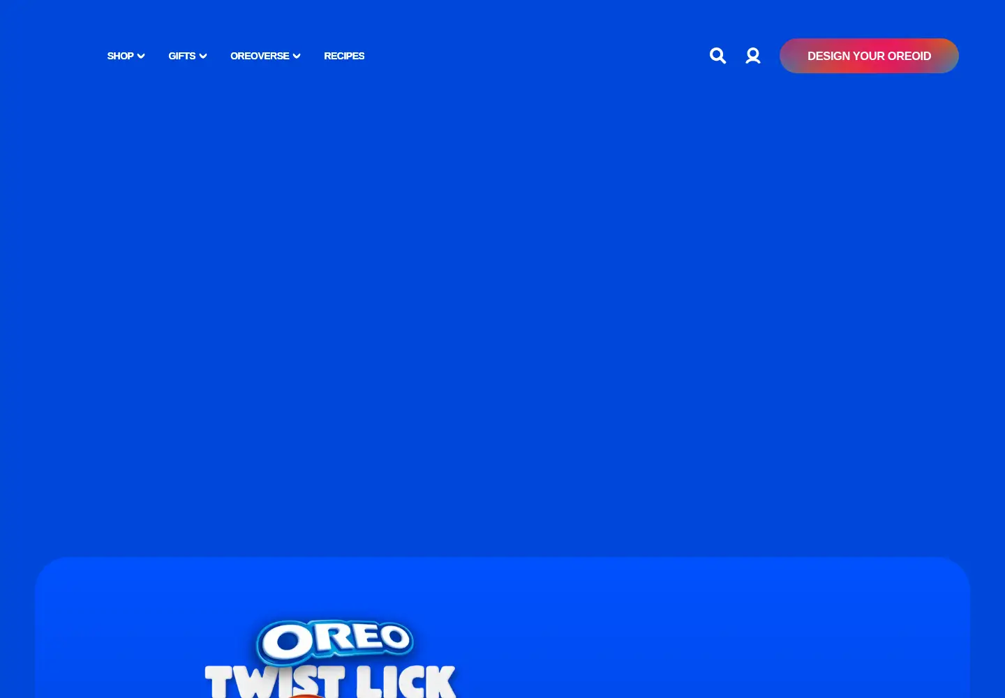 Screenshot of oreo.com