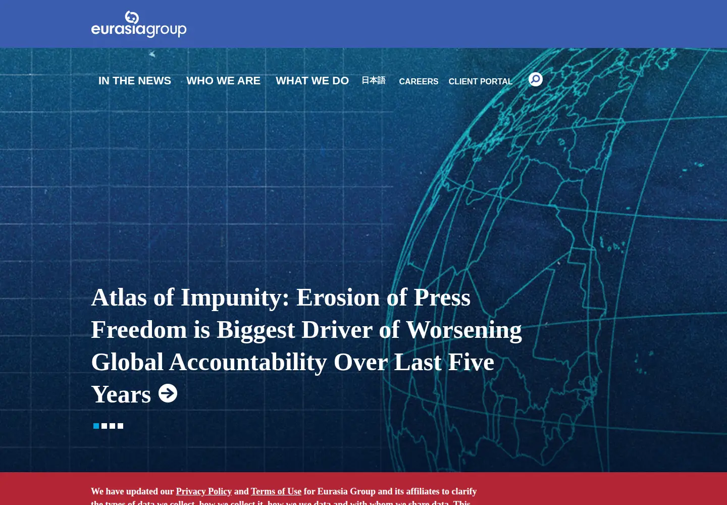 Captured homepage of eurasiagroup.net in the current scan