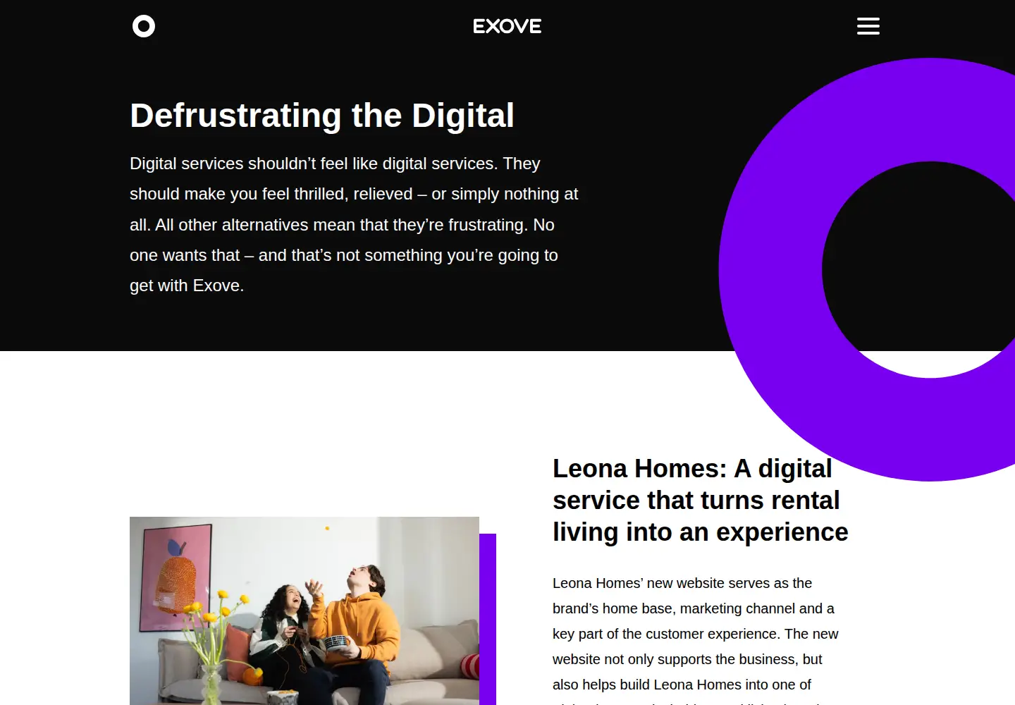 Screenshot of exove.com