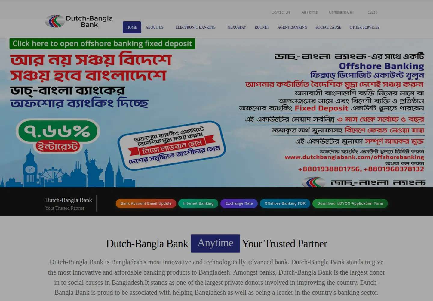 Screenshot of dutchbanglabank.com