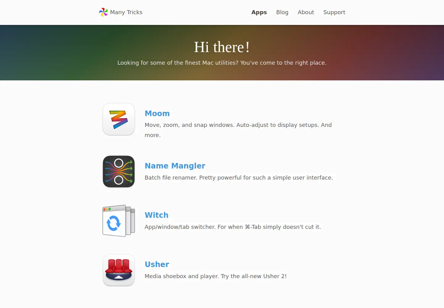 Screenshot of manytricks.com