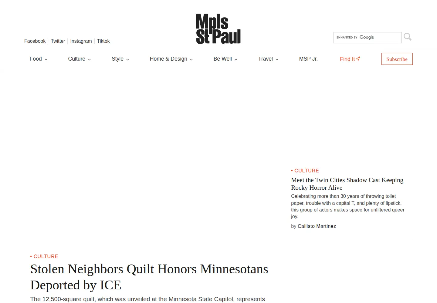 Screenshot of mspmag.com