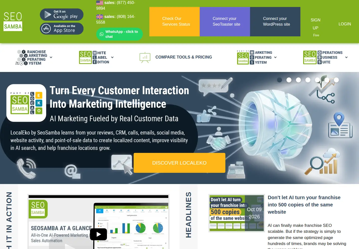 Screenshot of seosamba.com