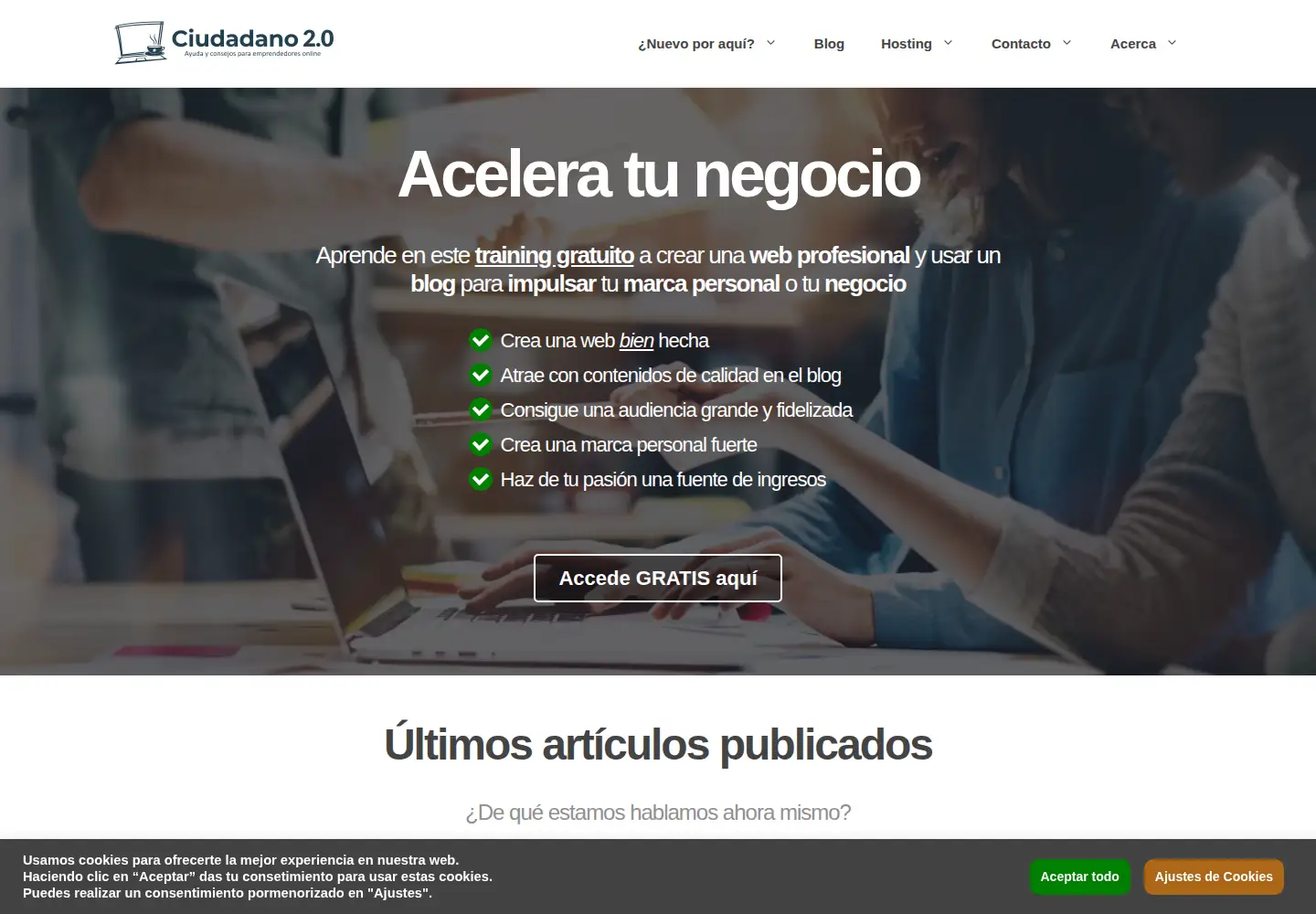 Screenshot of ciudadano2cero.com