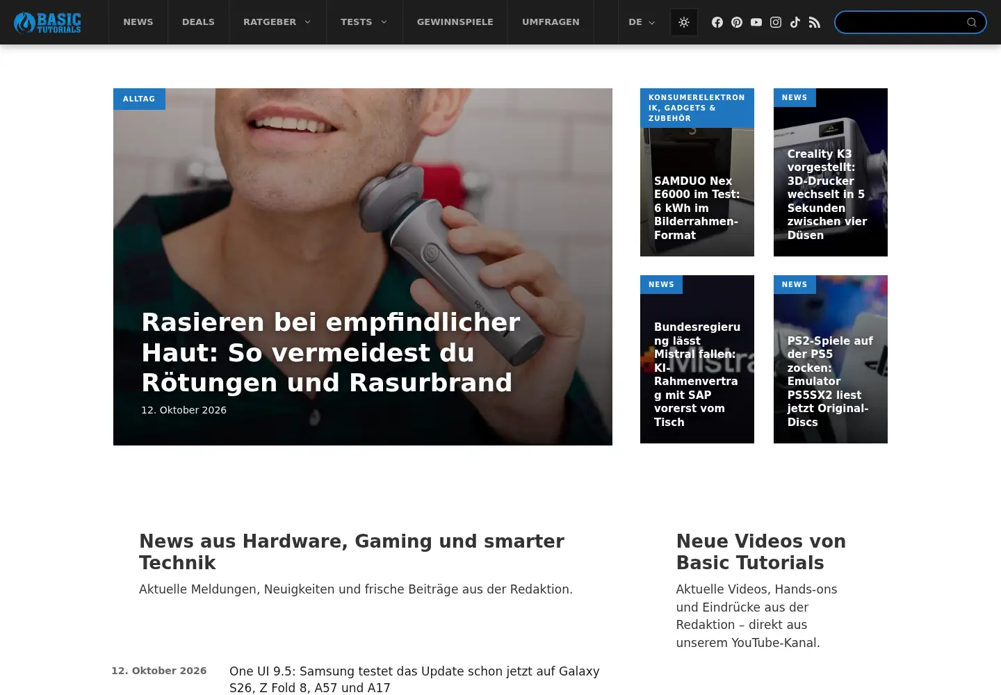 Screenshot of basic-tutorials.de