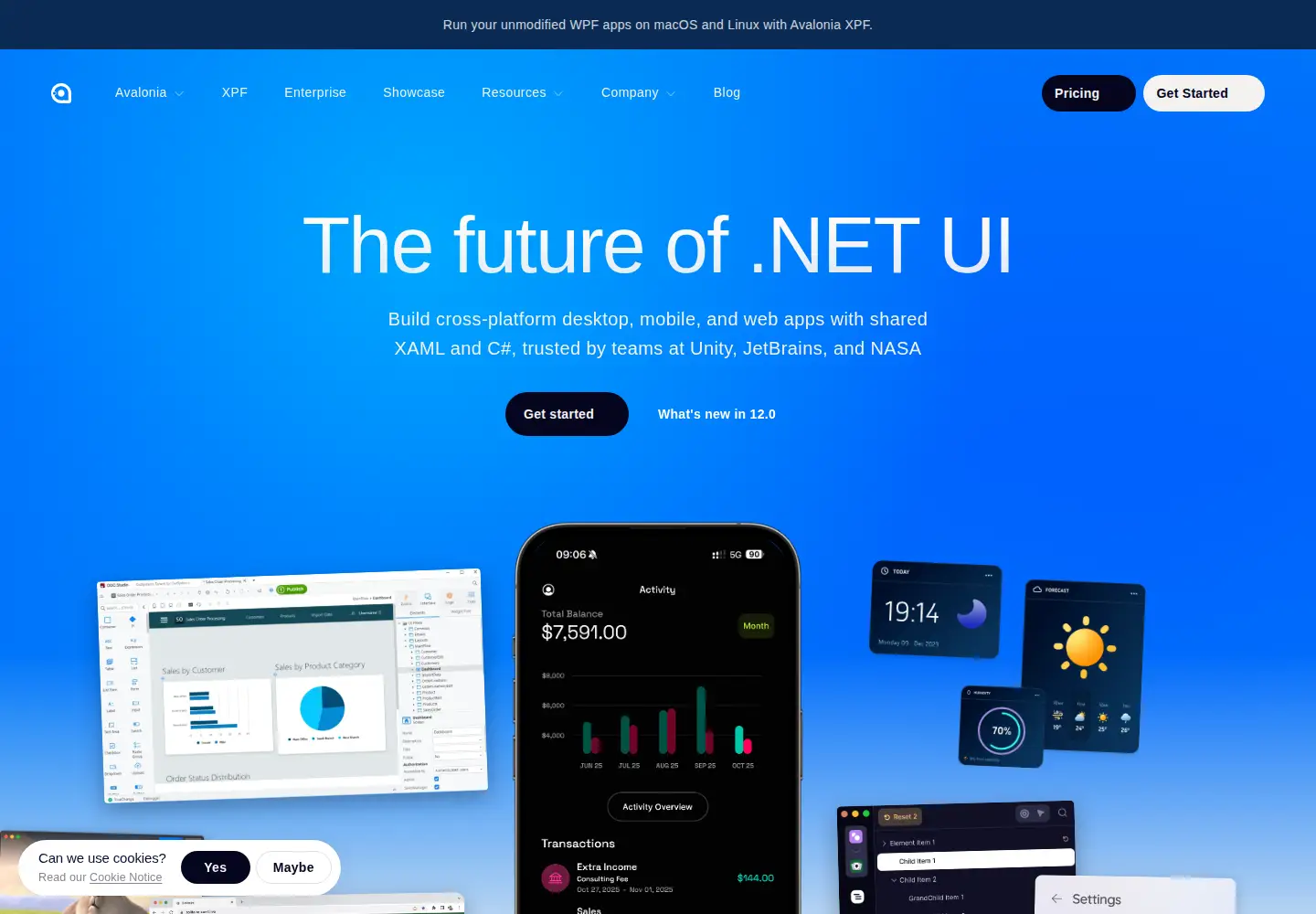 Screenshot of avaloniaui.net