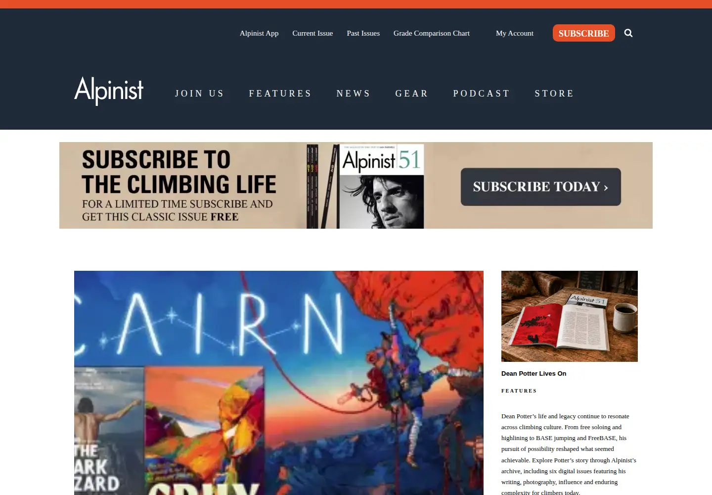 Screenshot of alpinist.com