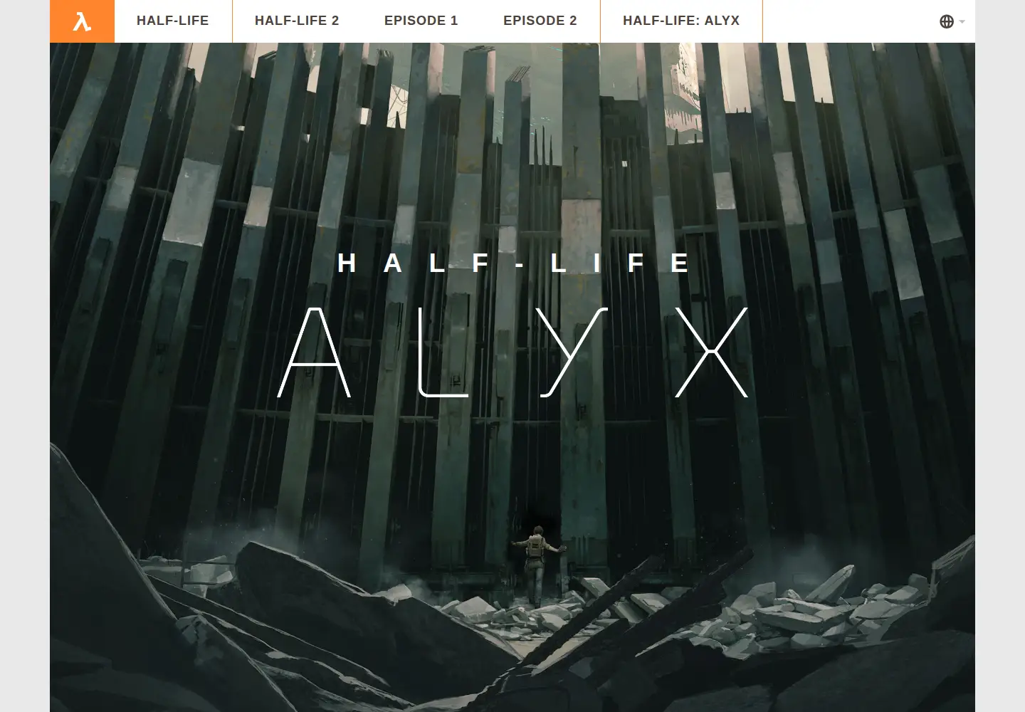 Screenshot of half-life.com