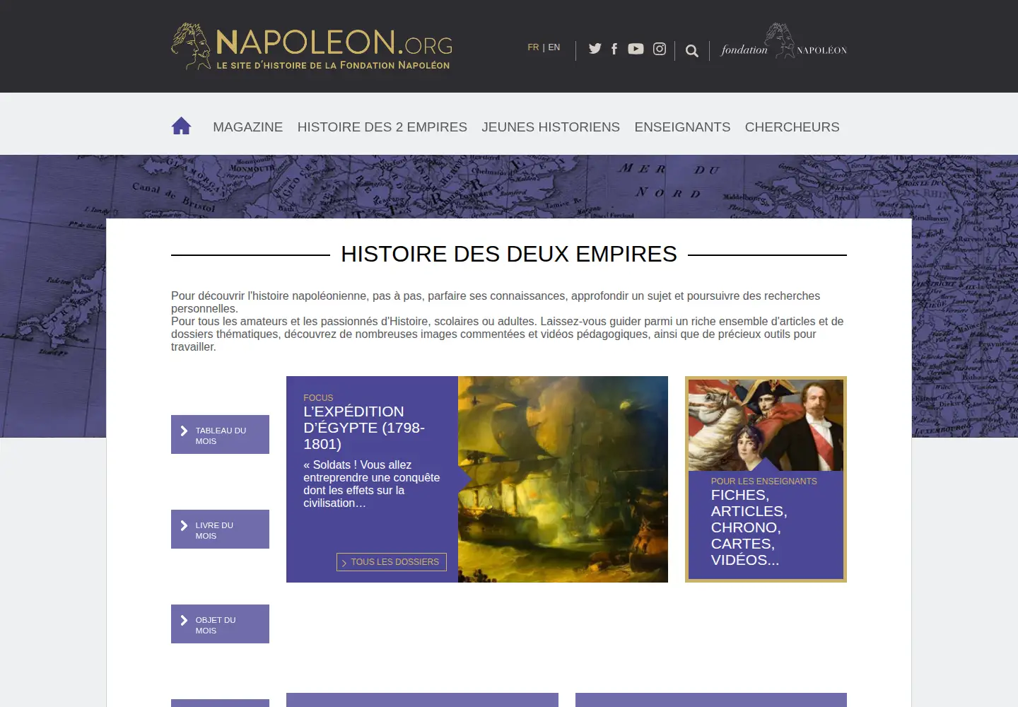 Screenshot of napoleon.org
