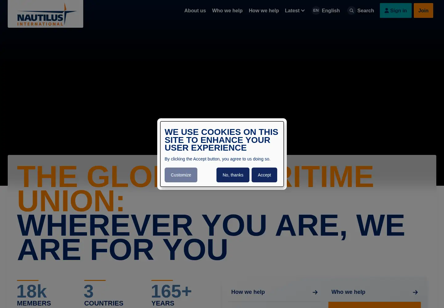 Screenshot of nautilusint.org
