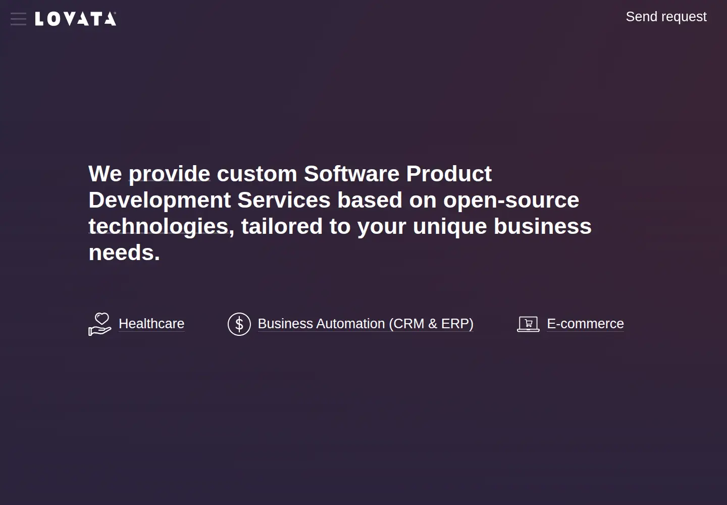 Captured homepage of lovata.com in the current scan