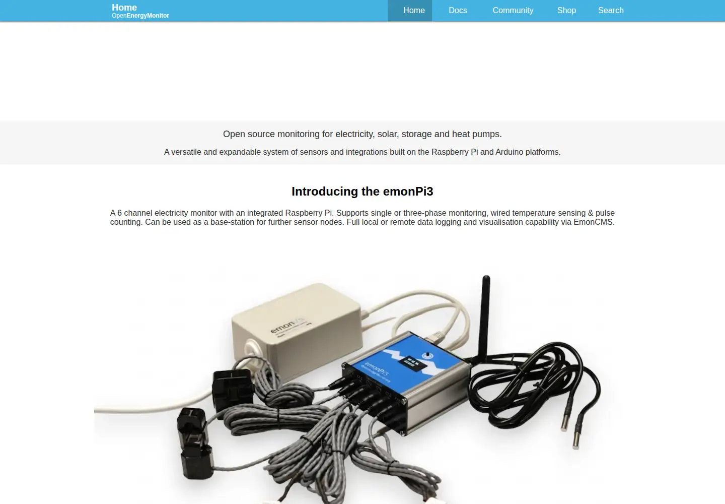 Screenshot of openenergymonitor.org