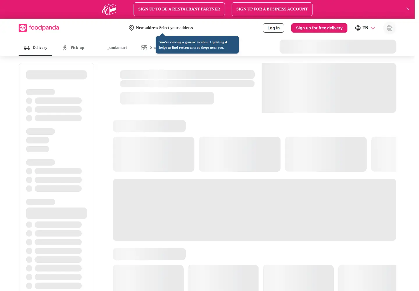 Captured homepage of foodpanda.my in the current scan