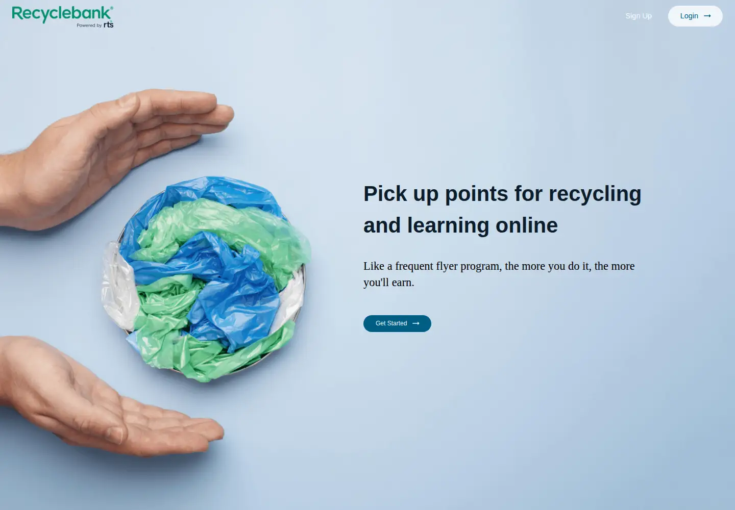 Screenshot of recyclebank.com