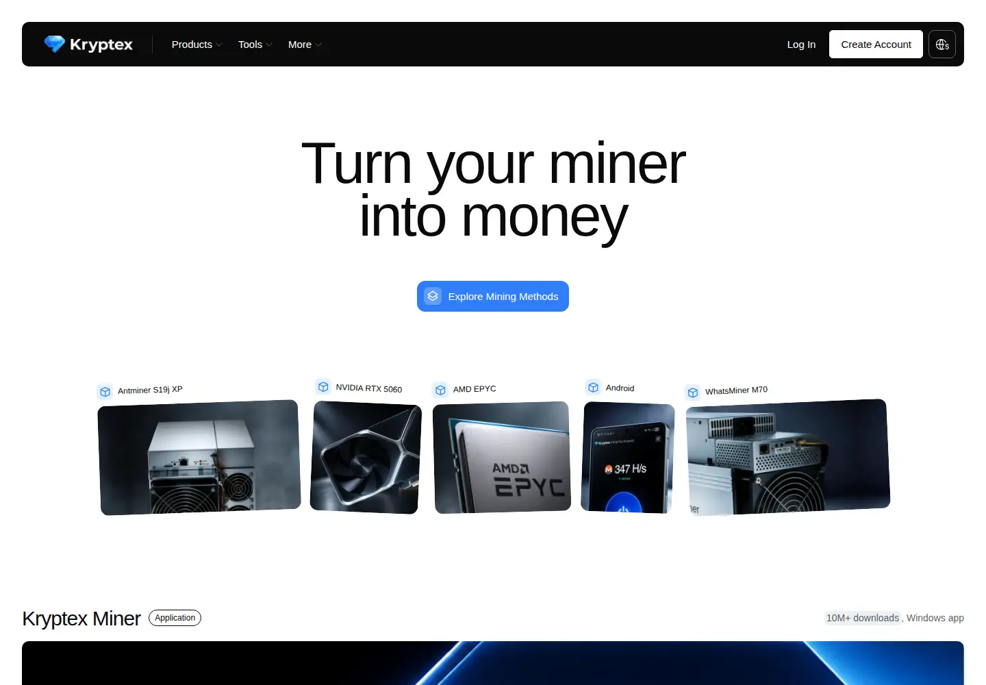 Screenshot of kryptex.com