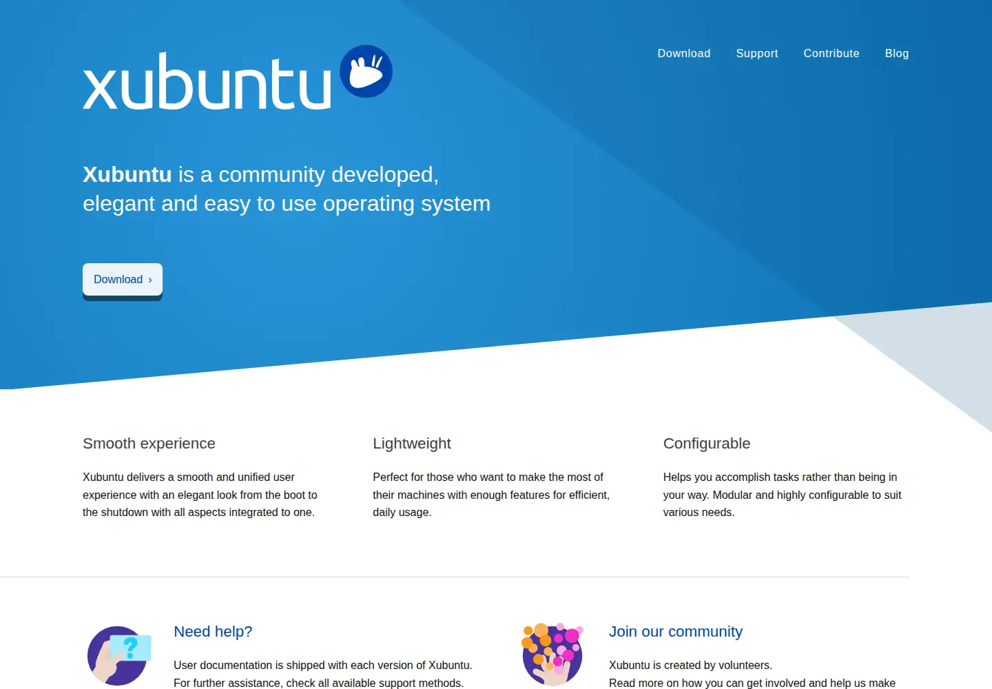 Captured homepage of xubuntu.org in the current scan