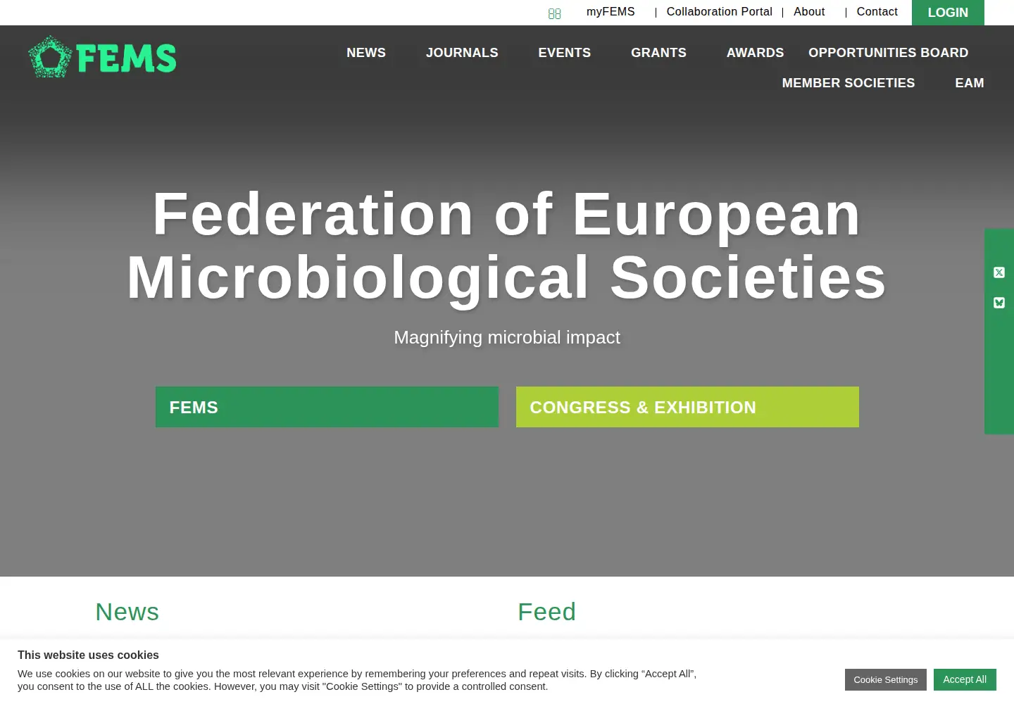 Screenshot of fems-microbiology.org