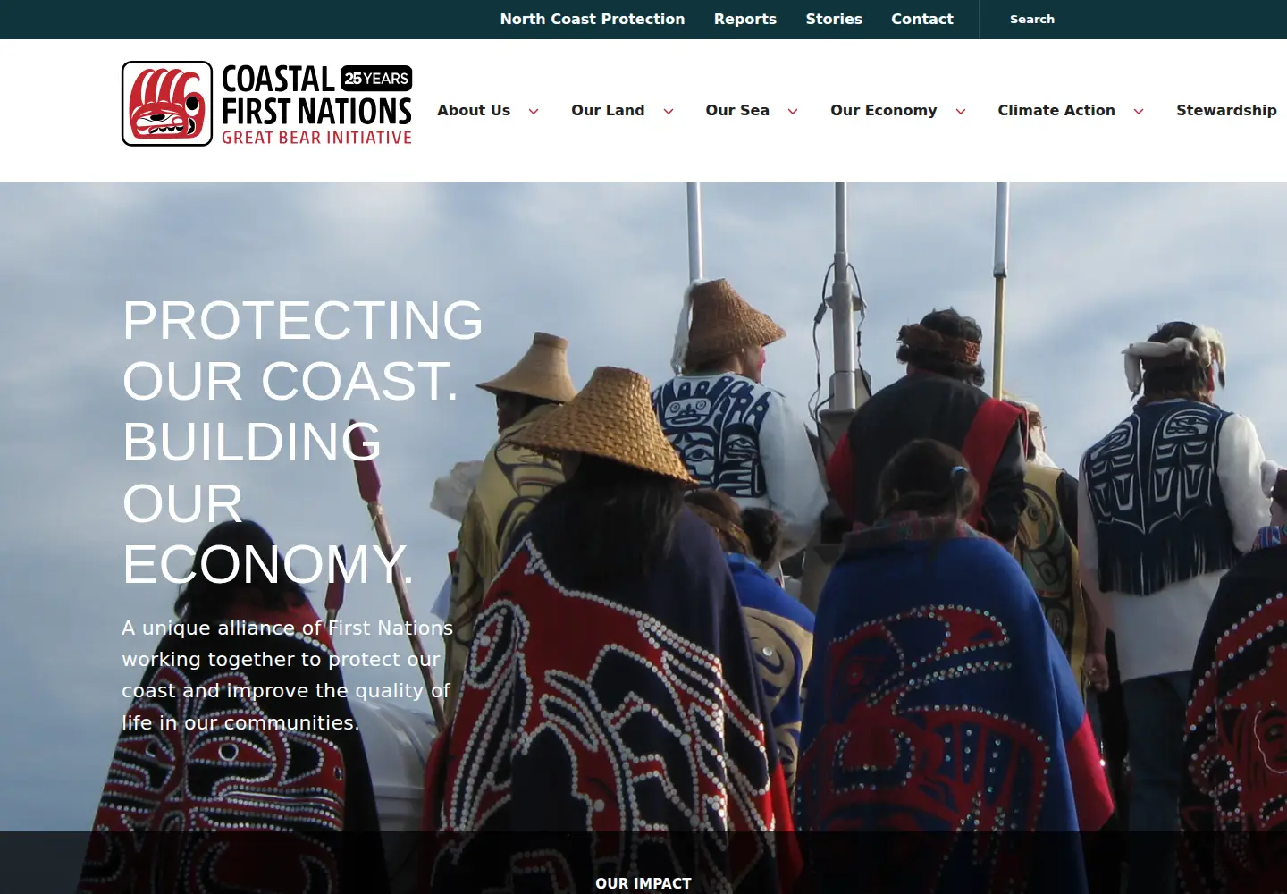 Captured homepage of coastalfirstnations.ca in the current scan