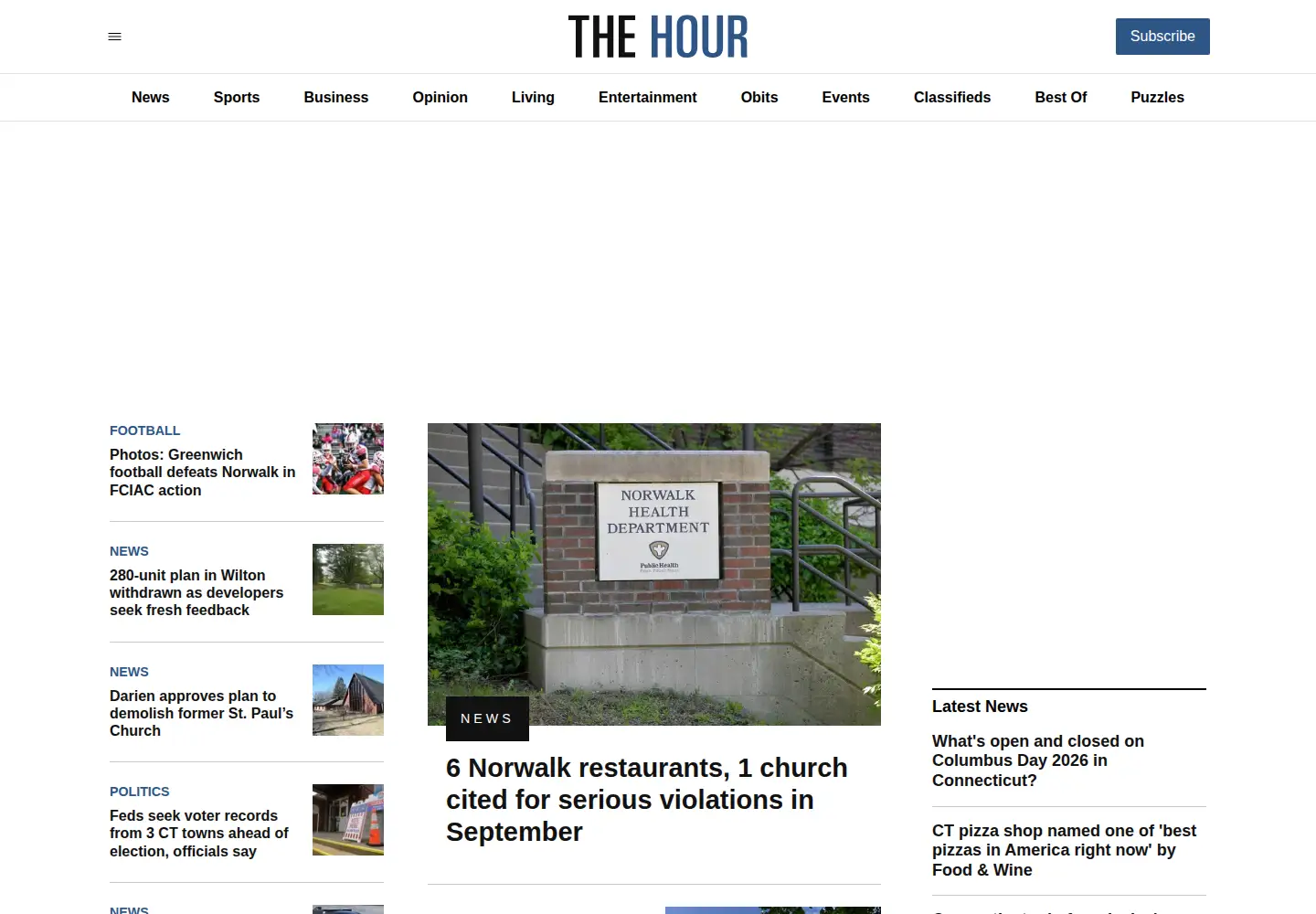 Screenshot of thehour.com