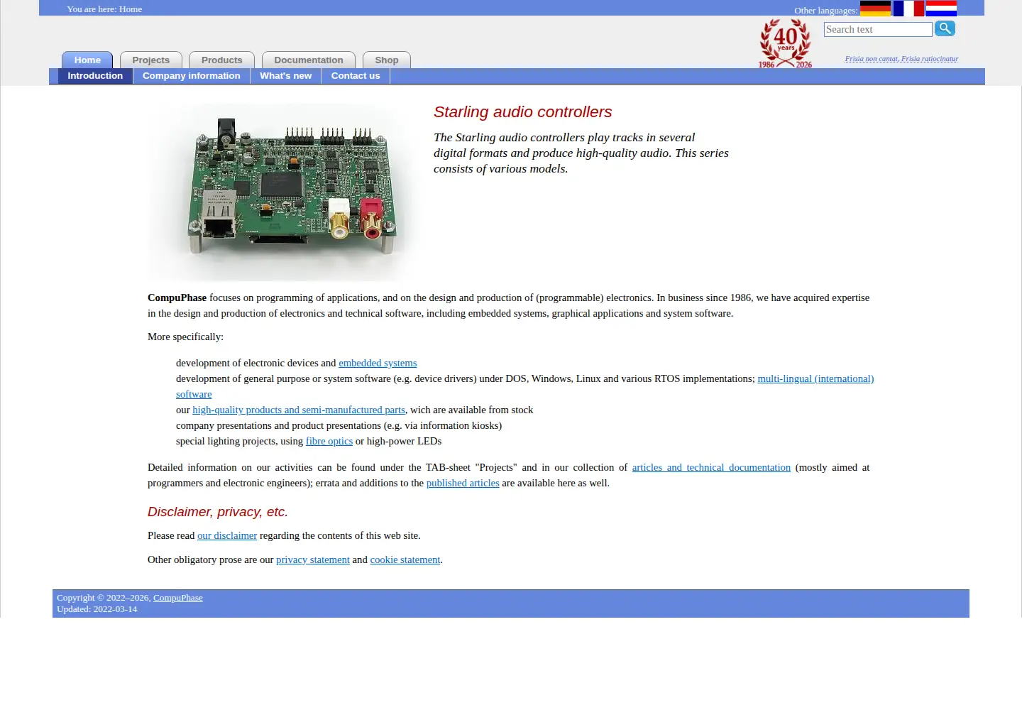 Captured homepage of compuphase.com in the current scan