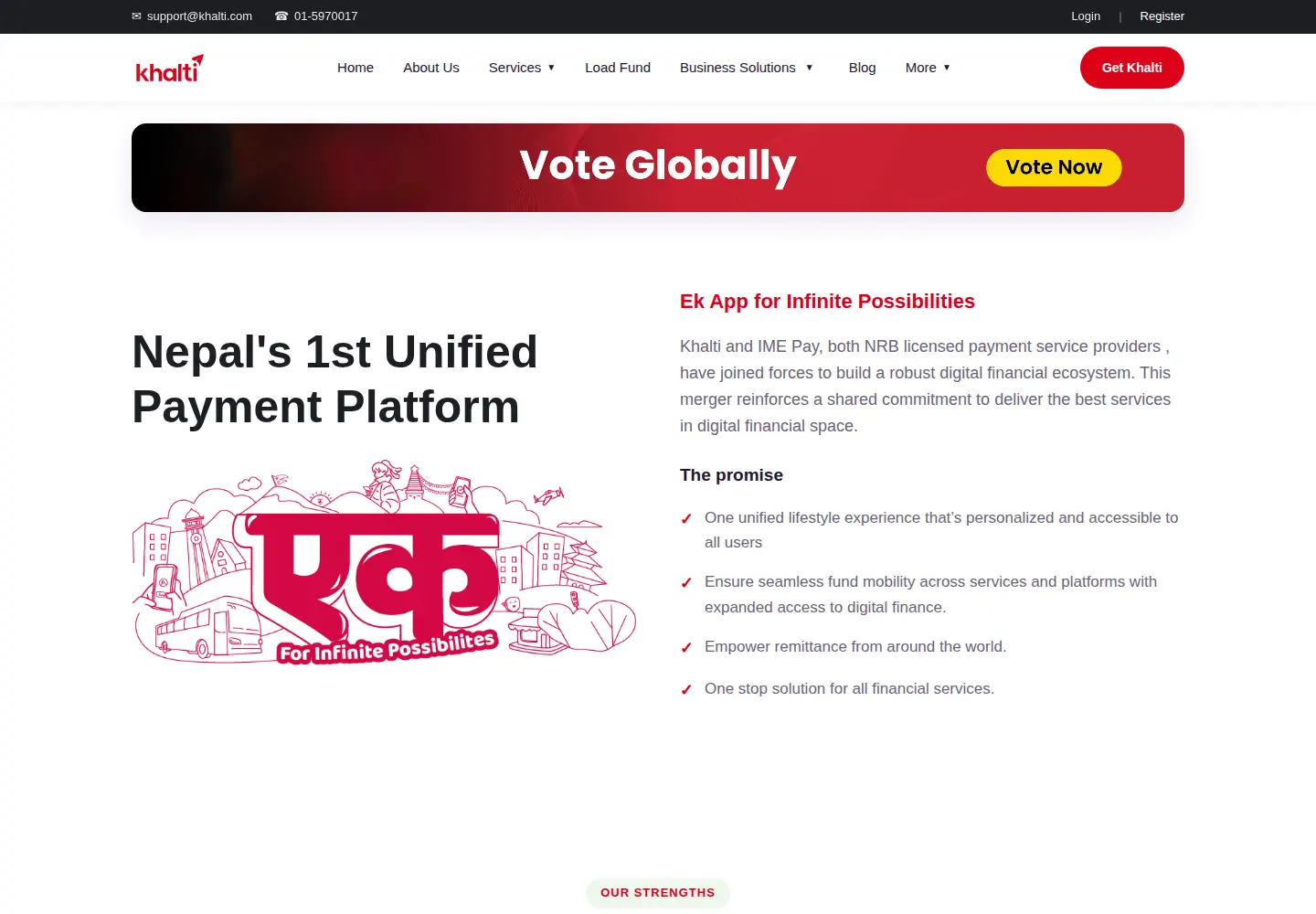 Screenshot of khalti.com