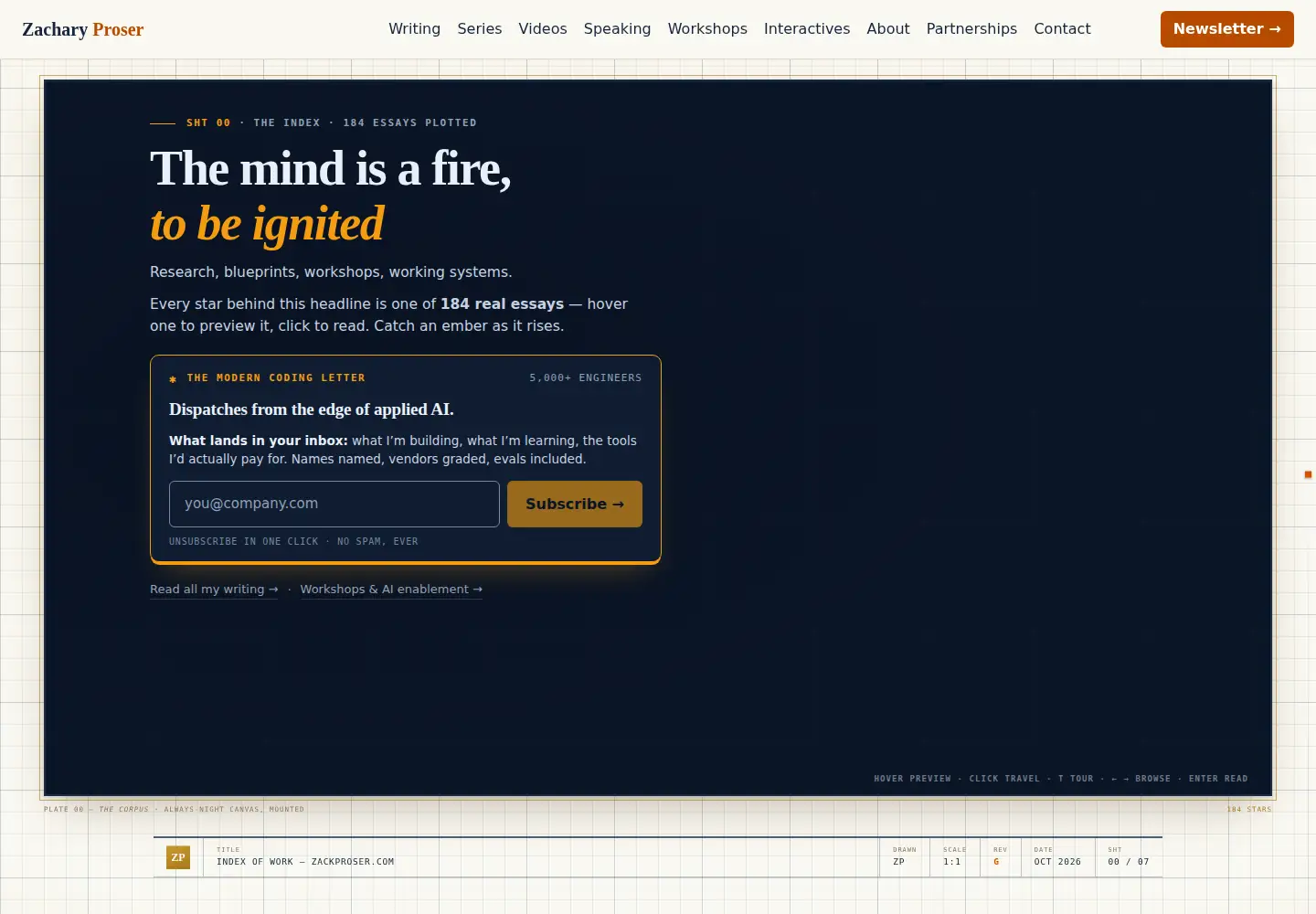Screenshot of zackproser.com