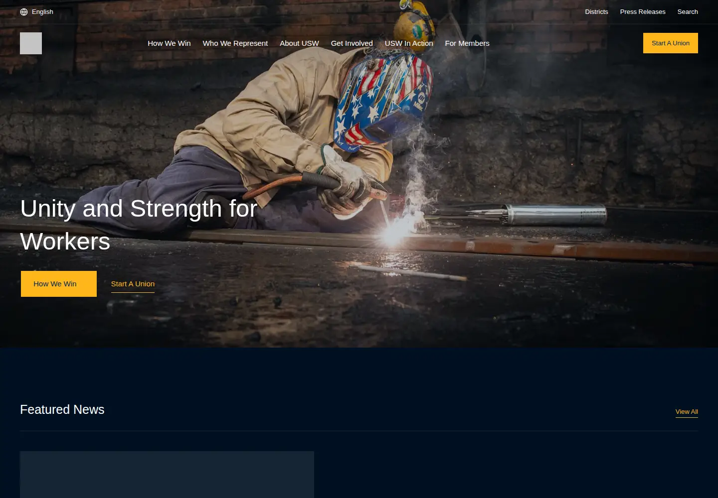 Screenshot of usw.org