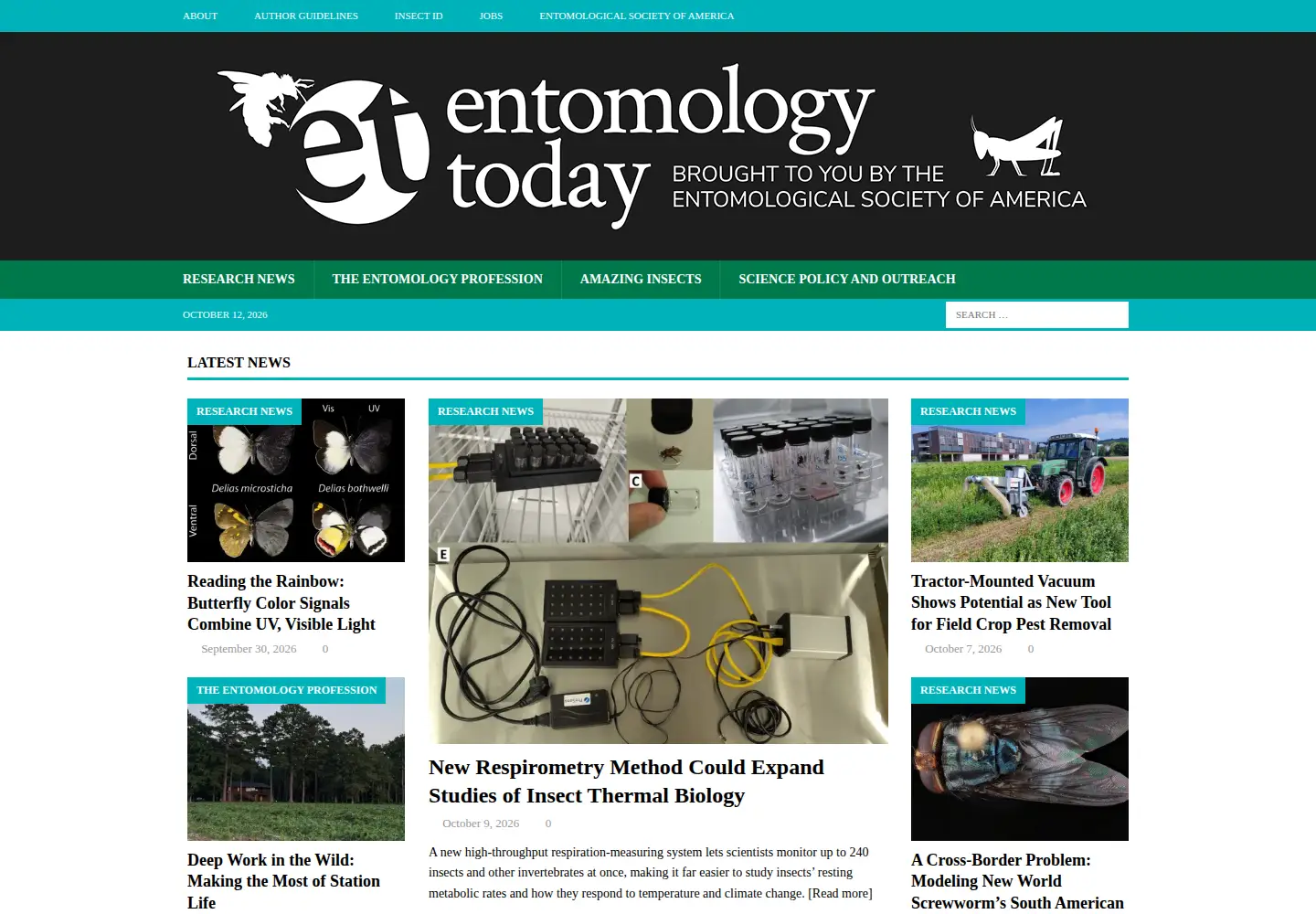 Screenshot of entomologytoday.org