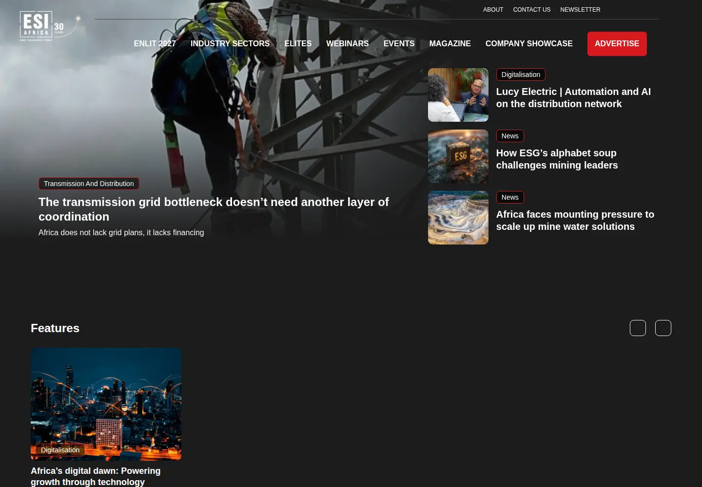 Screenshot of esi-africa.com