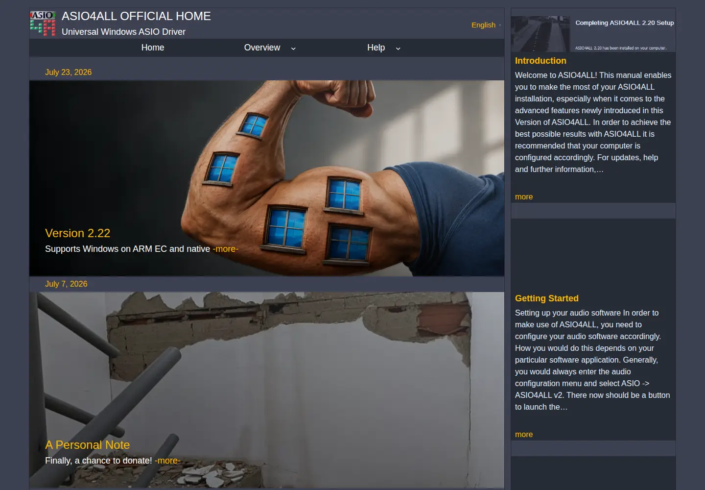 Screenshot of asio4all.org