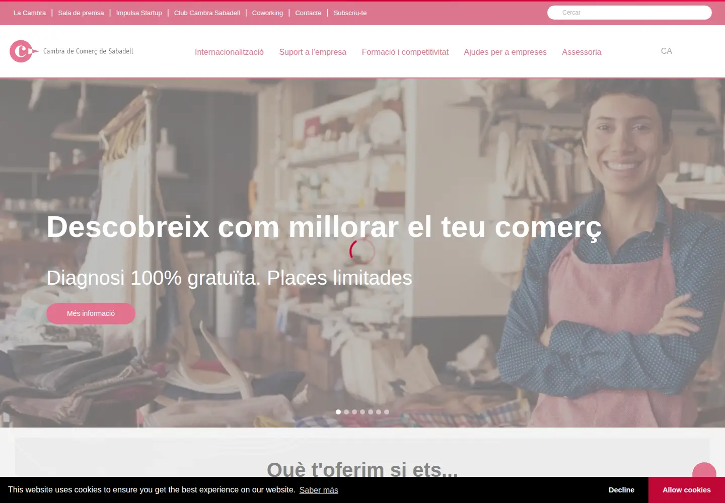 Captured homepage of cambrasabadell.org in the current scan
