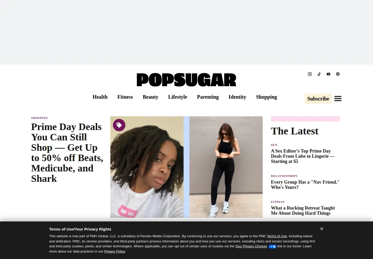 Screenshot of popsugar.com.au
