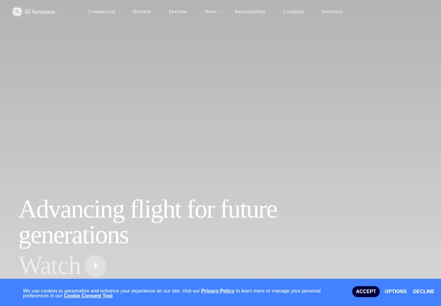 Screenshot of geaviation.com