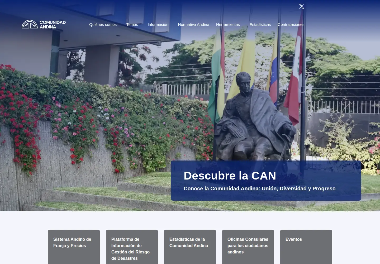 Screenshot of comunidadandina.org