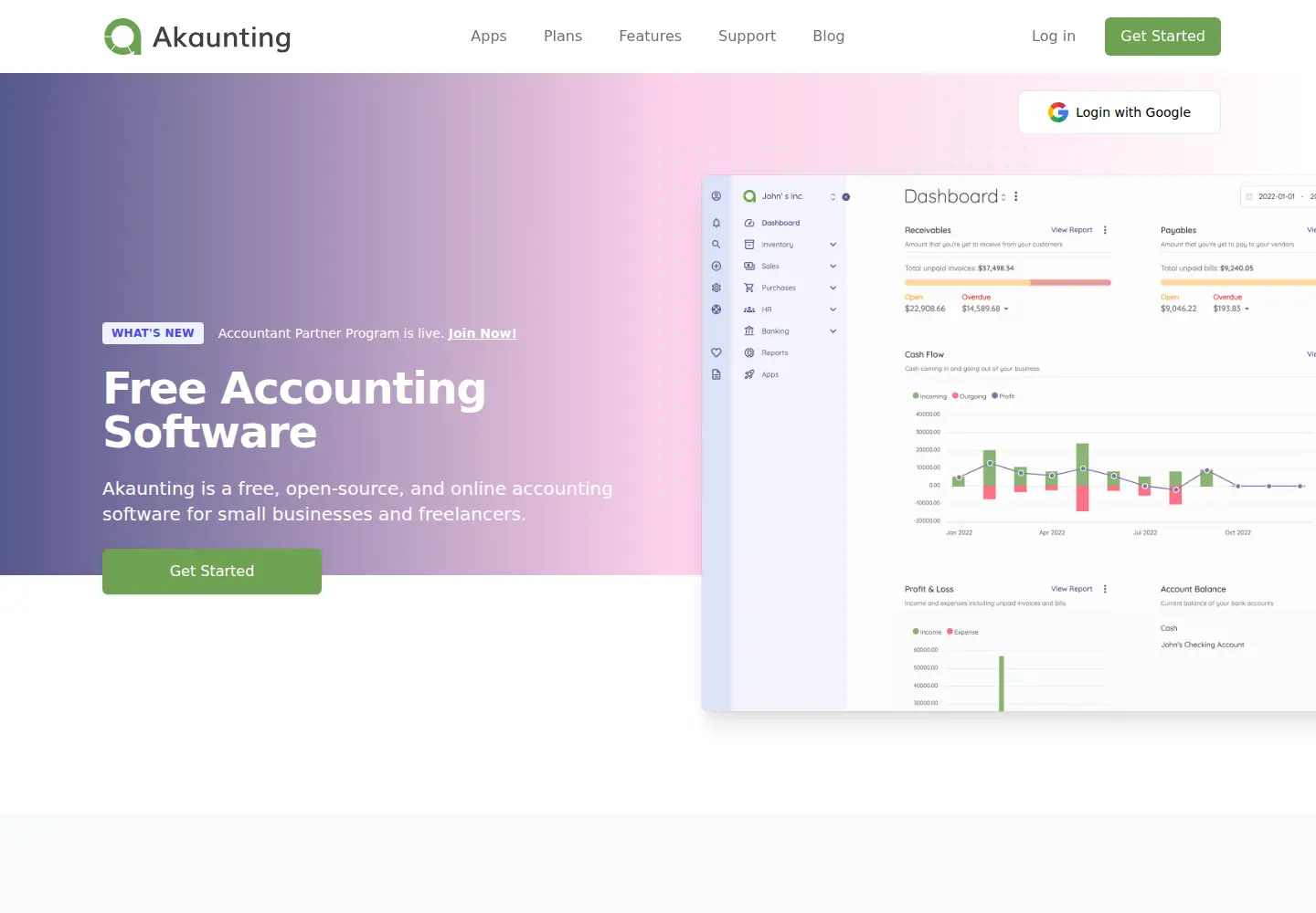 Screenshot of akaunting.com